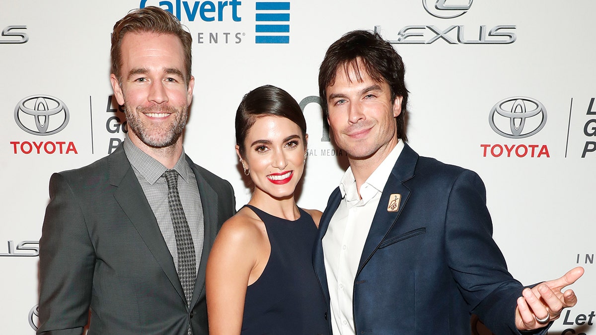 James Van Der Beek, Nikki Reed and Ian Somerhalder at the Environmental Media Association Awards in October 2016.