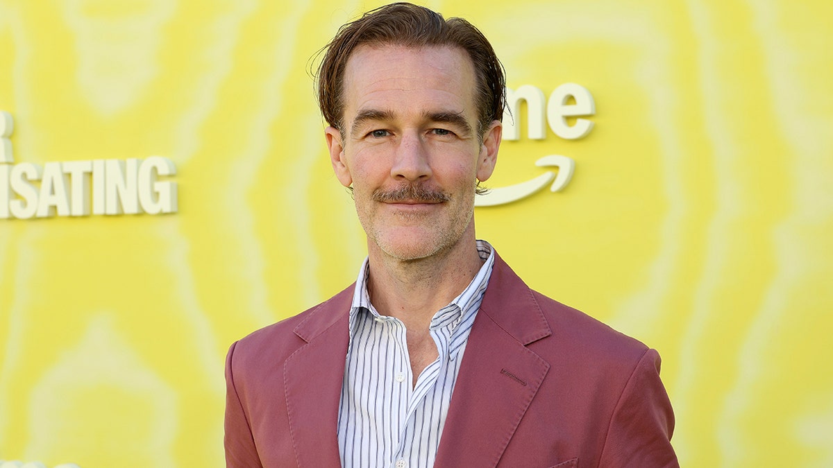 James Van Der Beek at the Los Angeles premiere of "Overcompensating" in May 2025.
