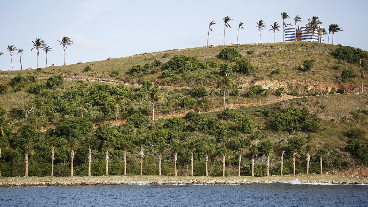 An aerial view of Little St. James.