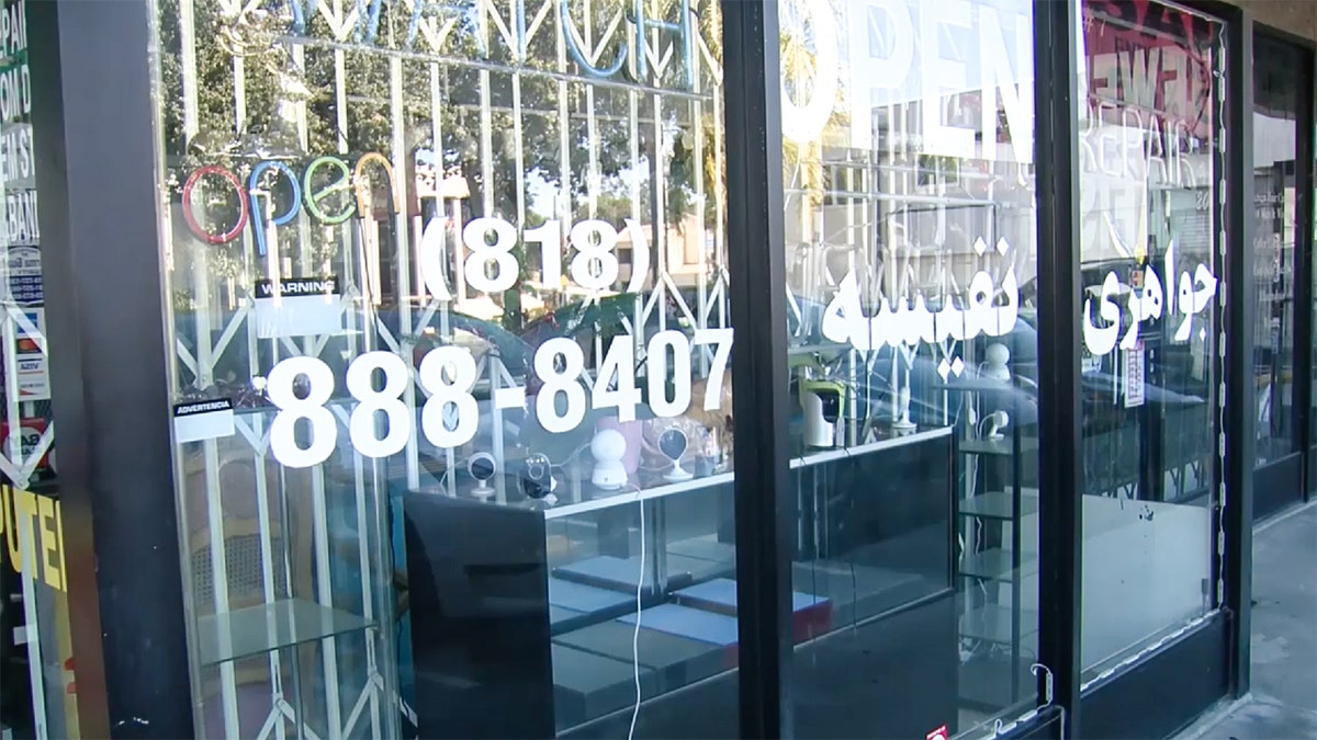 Store front of a California jewelry store.