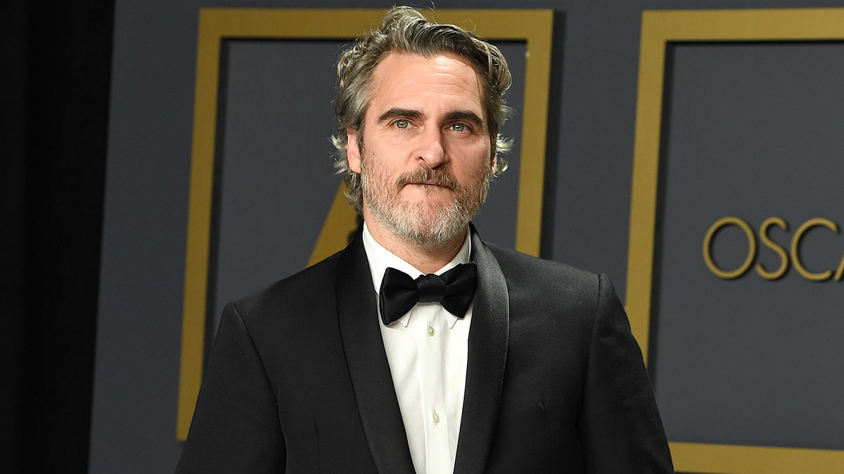 Joaquin Phoenix at the Academy Awards in Los Angeles in February 2020.