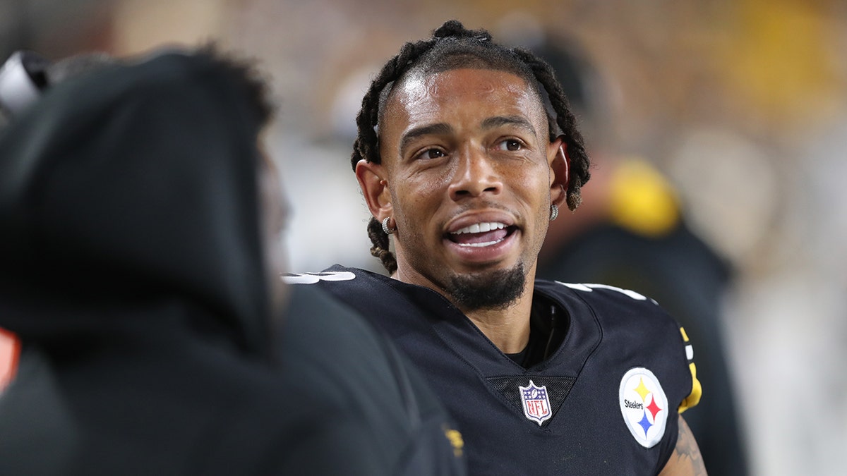 Joe Haden on the sideline during a game