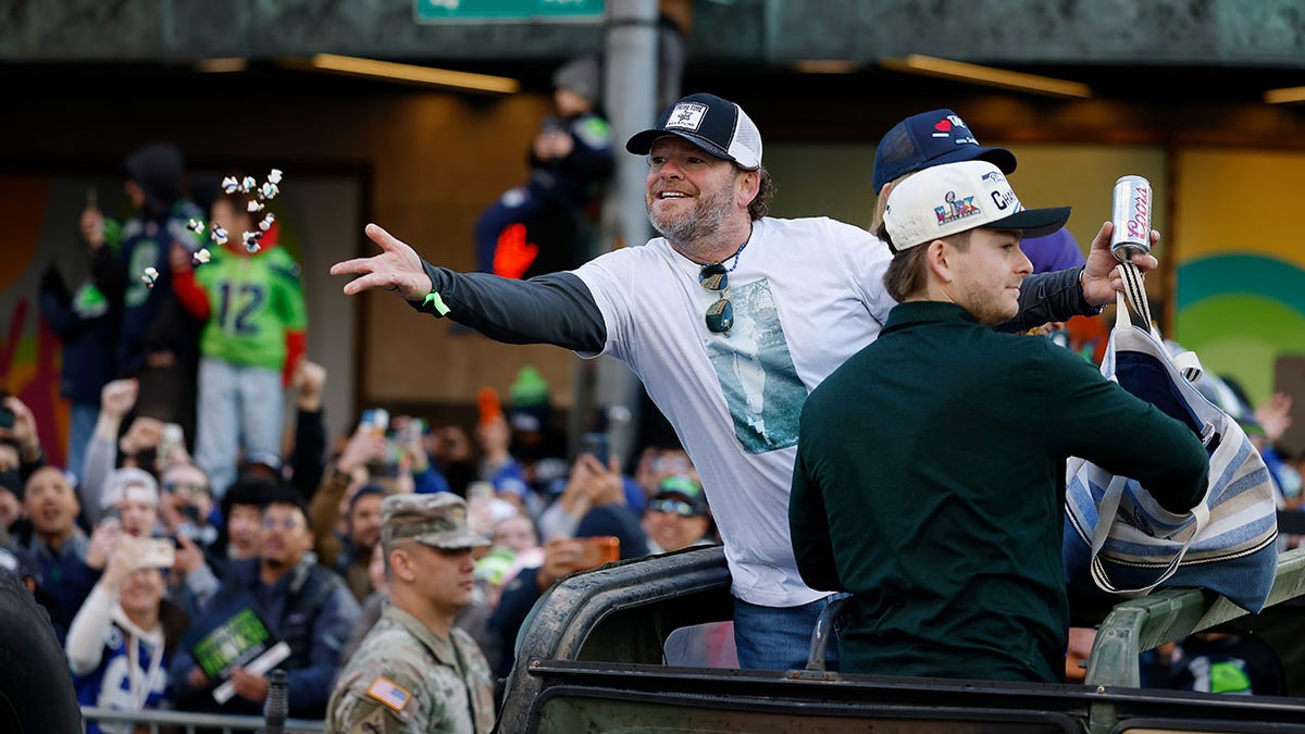 John Schneider at Super Bowl parade