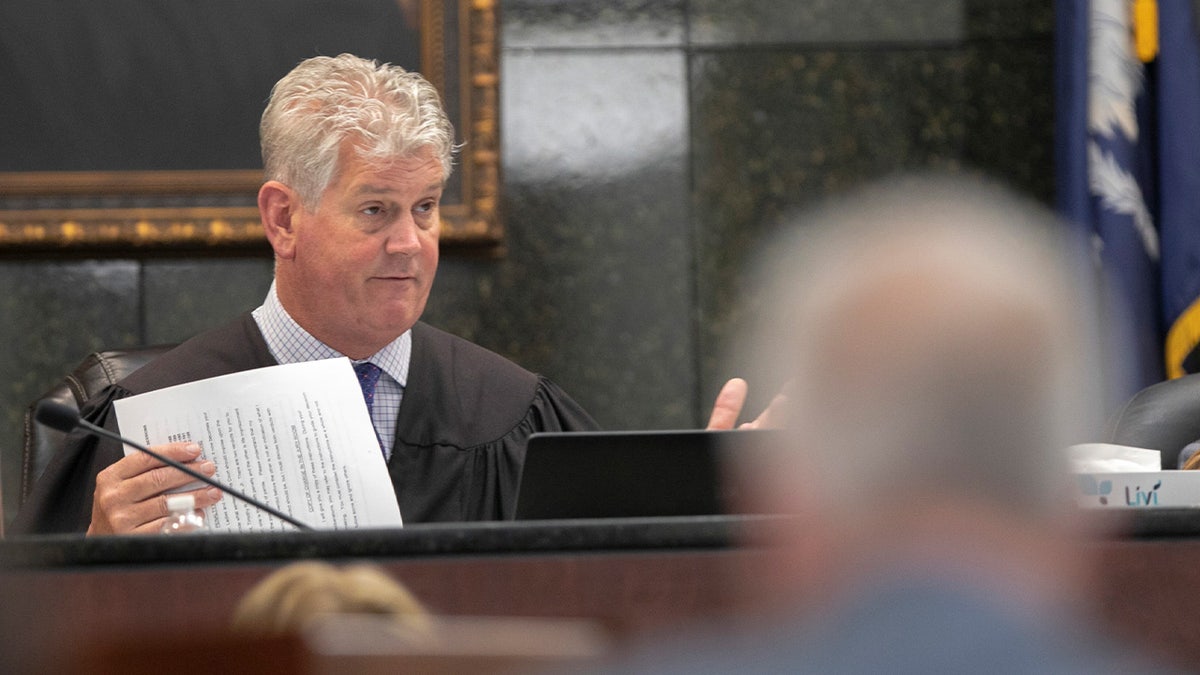 Judge Eugene Griffith speaking in court.