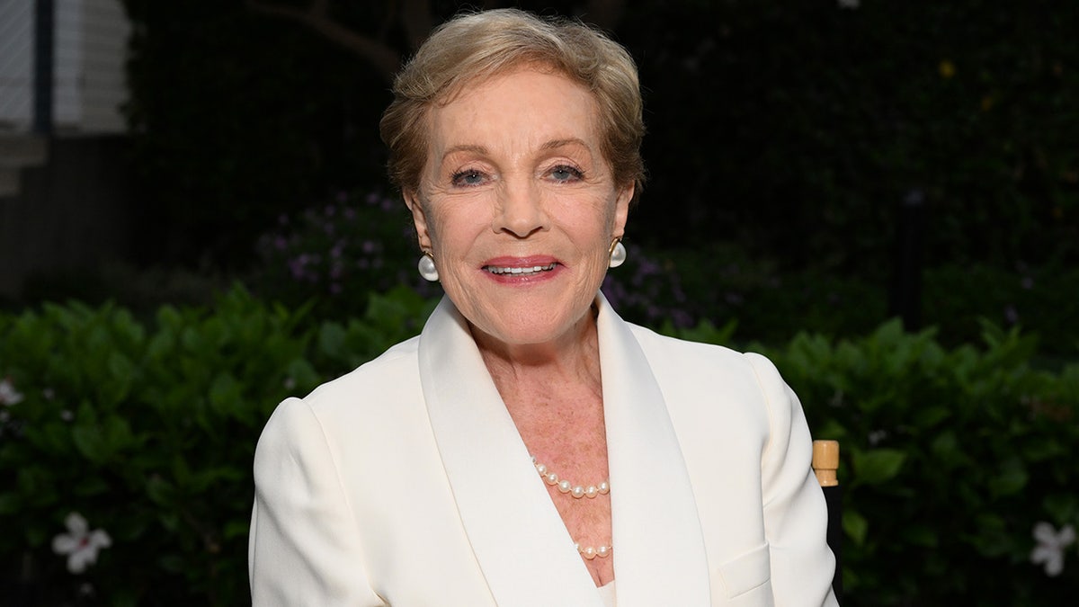 Julie Andrews attends a private cocktail reception in her honor at the Fox Studio Lot in Los Angeles.