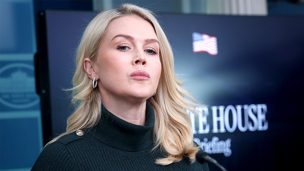 Karoline Leavitt speaks during White House press briefing.