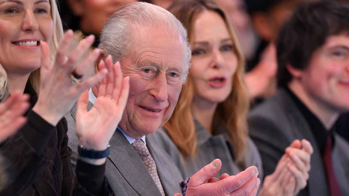 King Charles III, Laura Weir, and Stella McCartney attending London Fashion Week at 180 The Strand.
