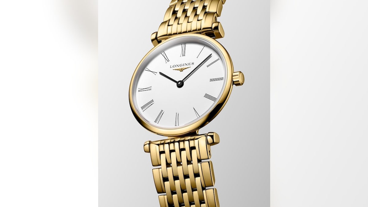 A sapphire crystal helps protect the watch from scratches.