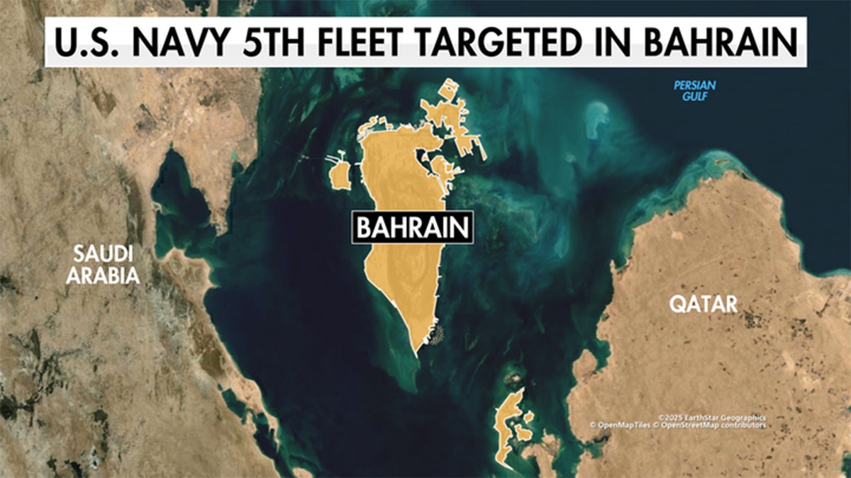map showing Bahrain's location