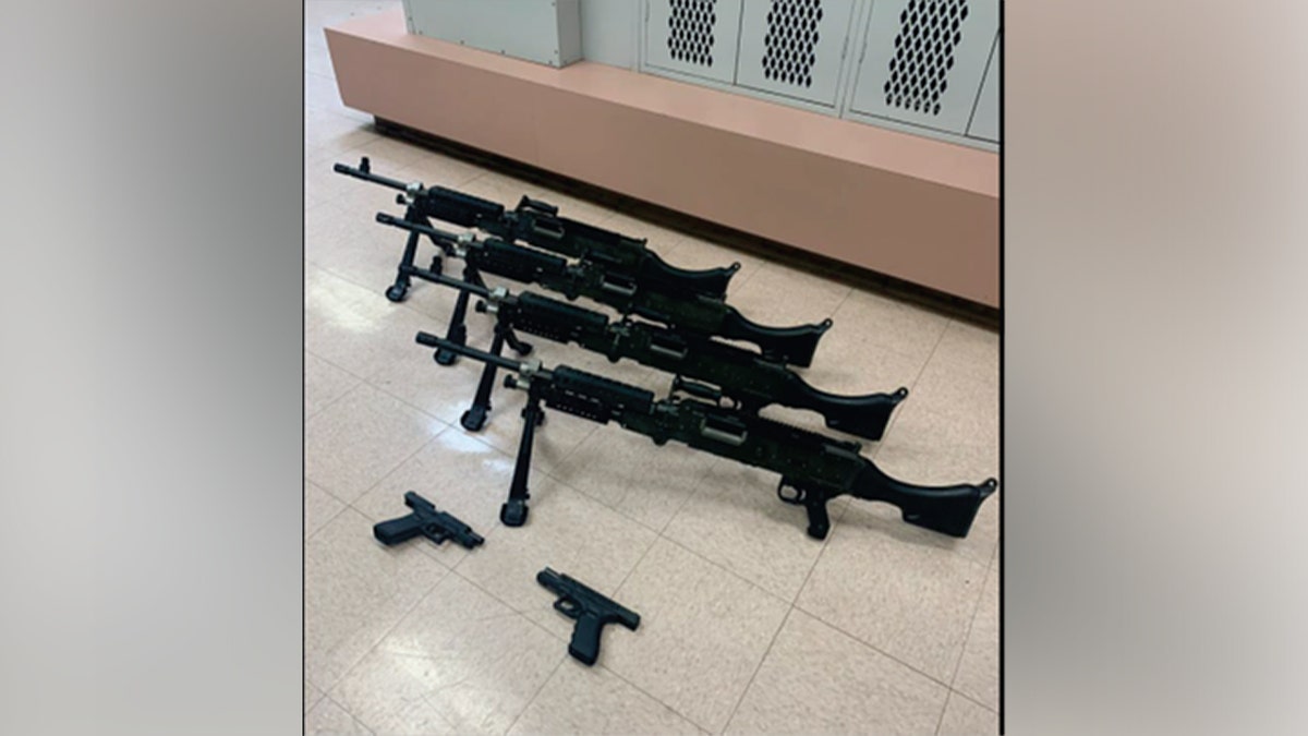 Evidence photos of guns seized by federal officials