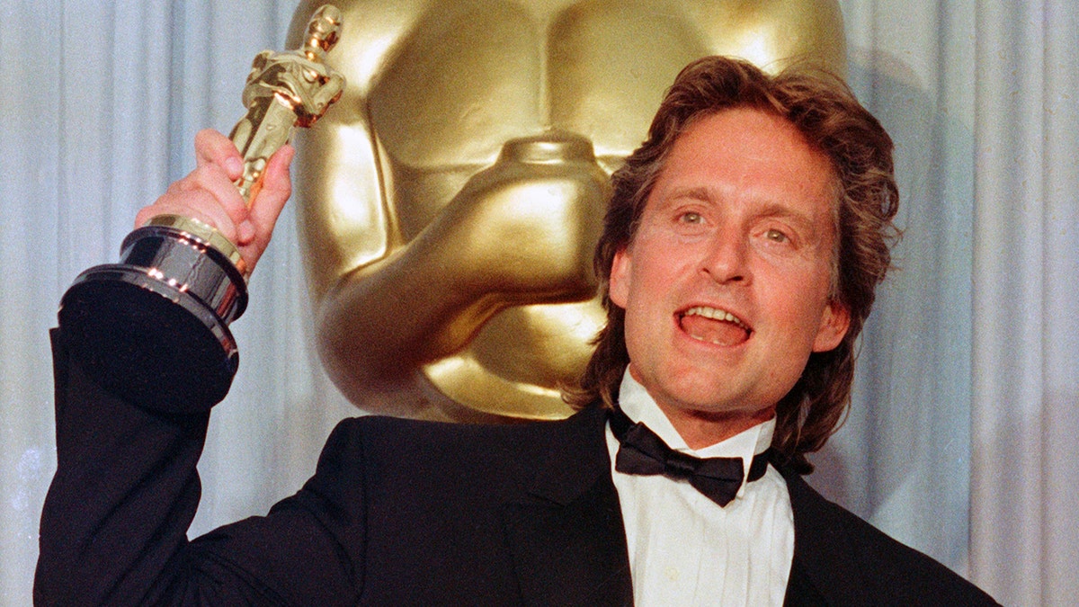 Michael Douglas at the Academy Awards in Los Angeles in April 1988.