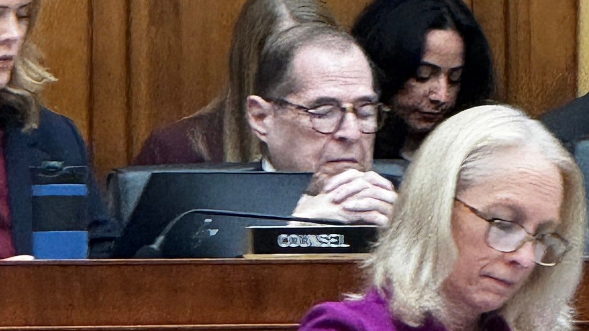 Rep. Jerry Nadler was seen with his eyes closed during a House Judiciary Committee hearing, Feb. 11, 2026.