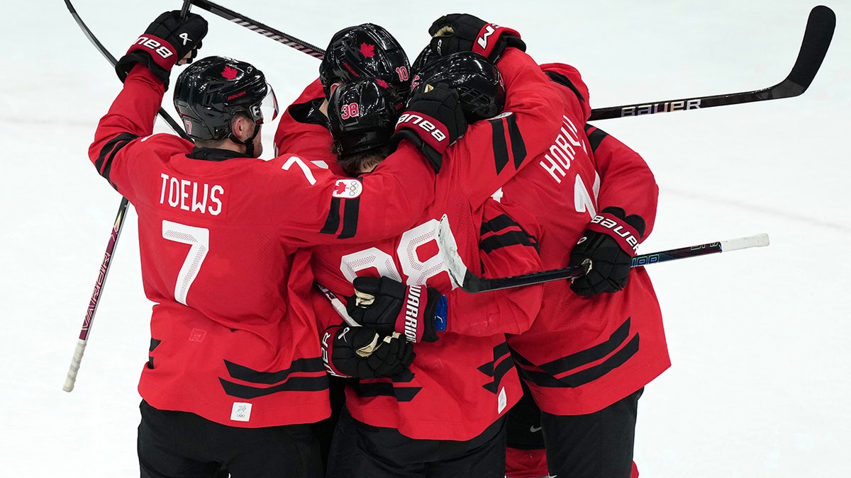Canada celebrates Cale Makar goal