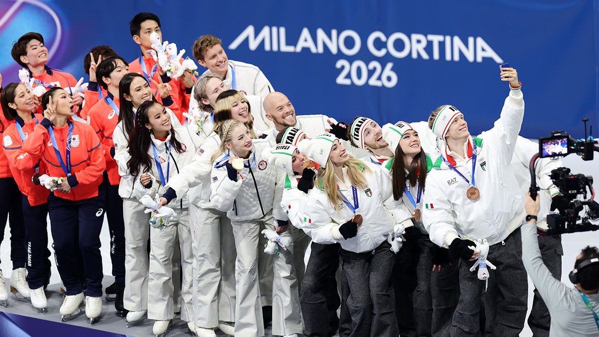 Figure skaters take a selfie