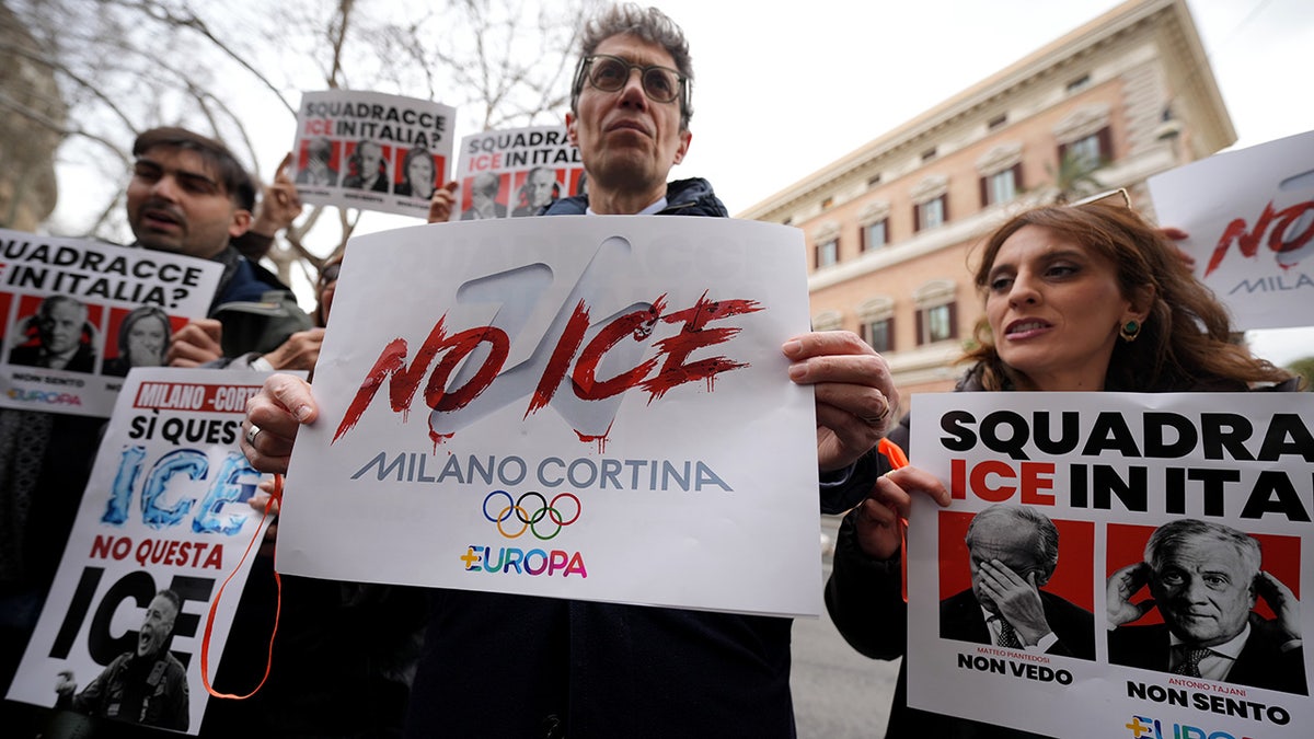 Protests over ICE in Rome