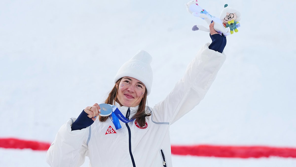 Jaelin Kauf waves to the crowd