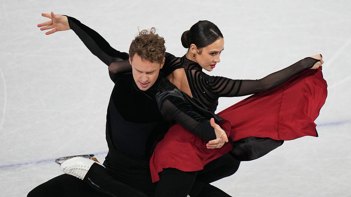 Madison Chock and Evan Bates skate in the Olympics