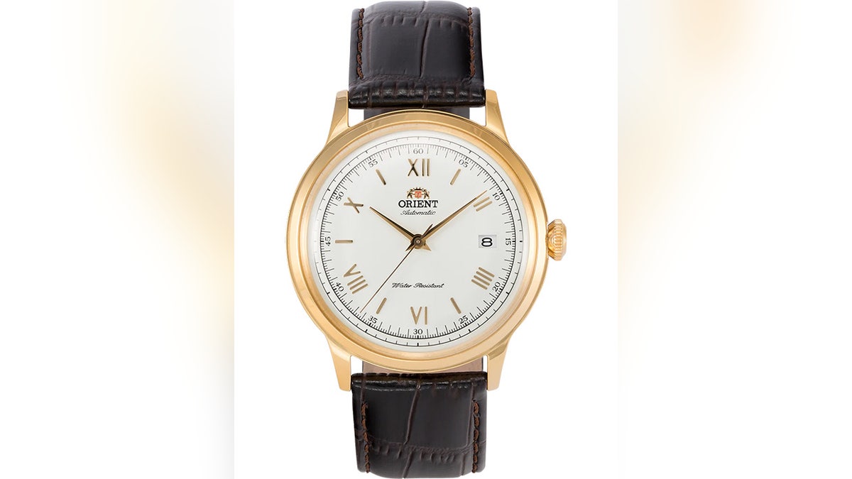 This antique-looking watch has a modern, durable frame.