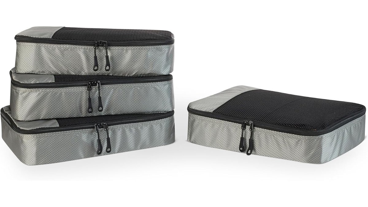 Organize your suitcase with these four packing cubes.