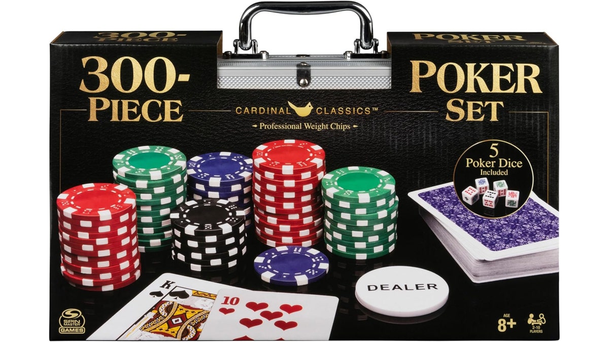 This casino-style poker set brings the fun without the high stakes.