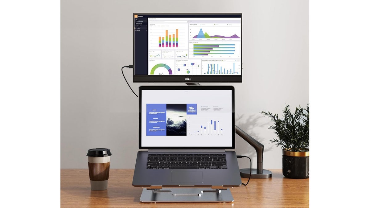 Increase your phone’s screen size with a slim, portable monitor.