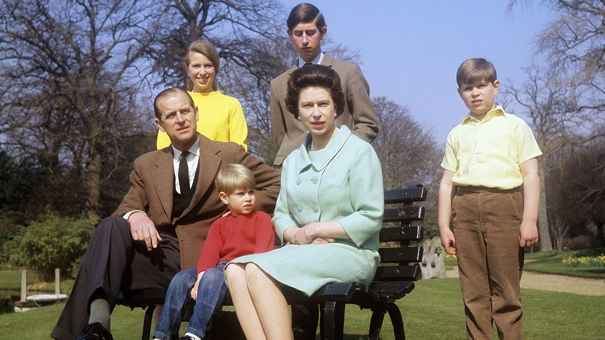 The Royal Family outside Frogmore House in Windsor posing for a family photo in 1968.