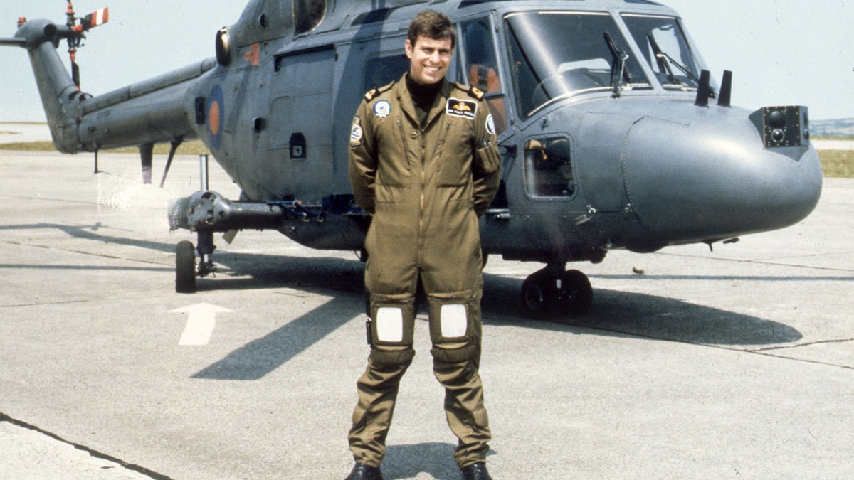 Prince Andrew at the Naval Air Station in 1983.