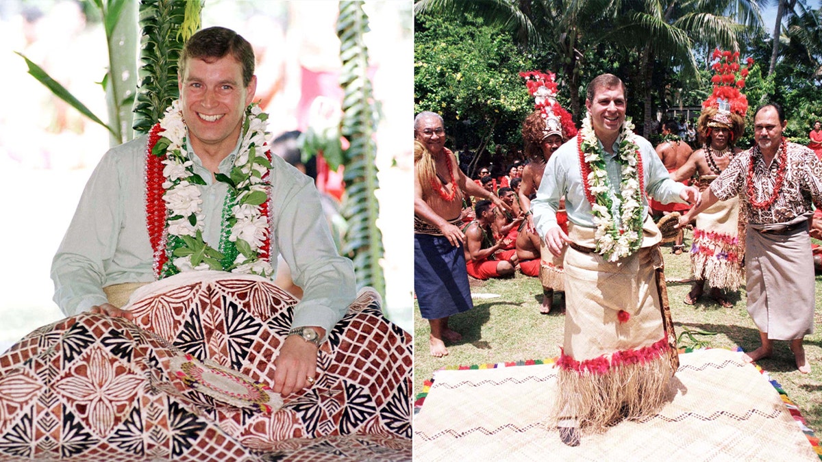 A split of The former prince learned a cultural dance while visiting Samoa in 1998.