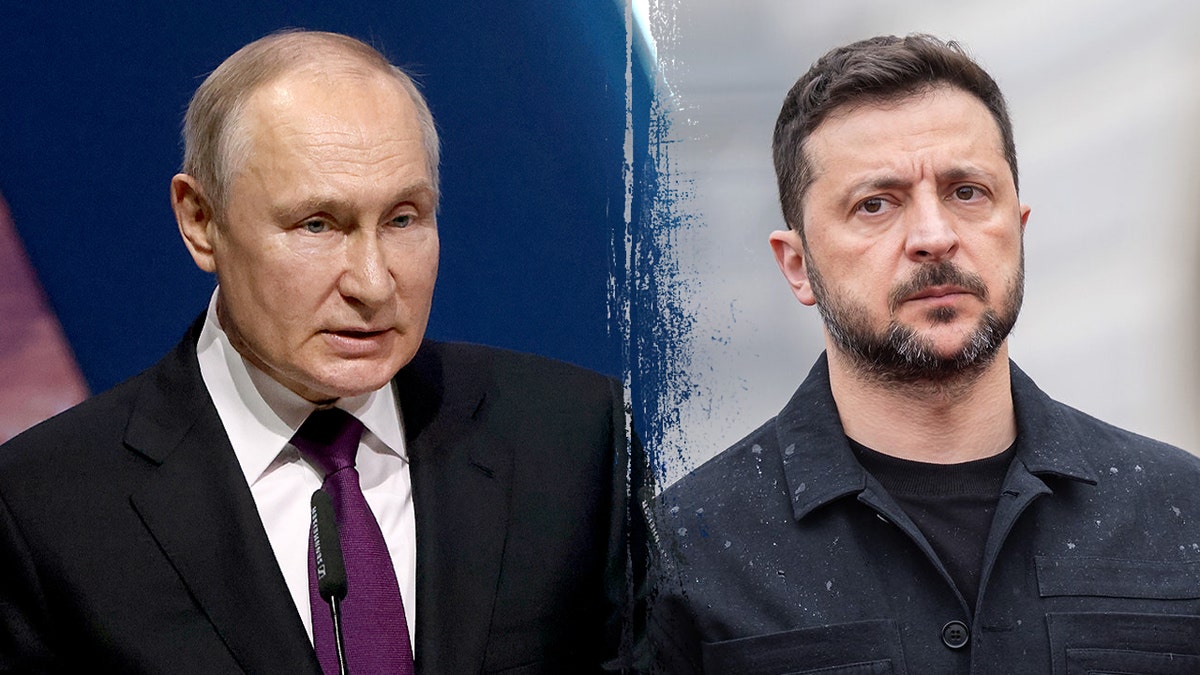 Russian President Vladimir Putin and Ukrainian President Volodymyr Zelenskyy.
