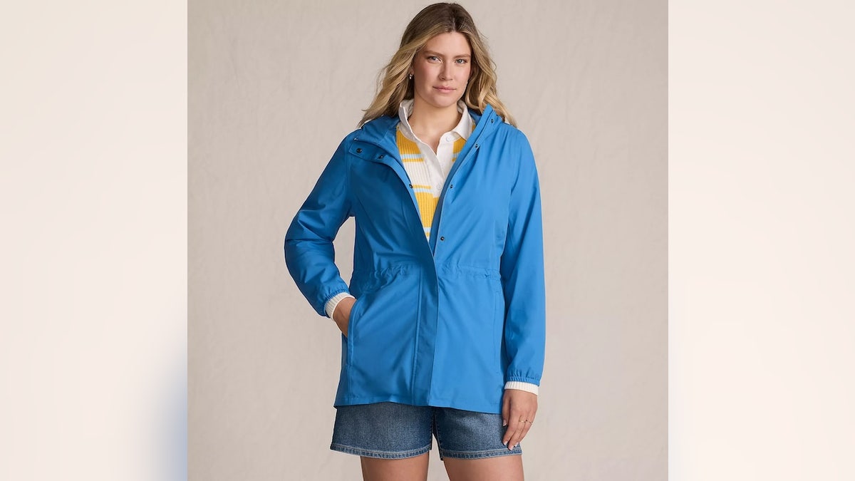 A packable raincoat for wet days.