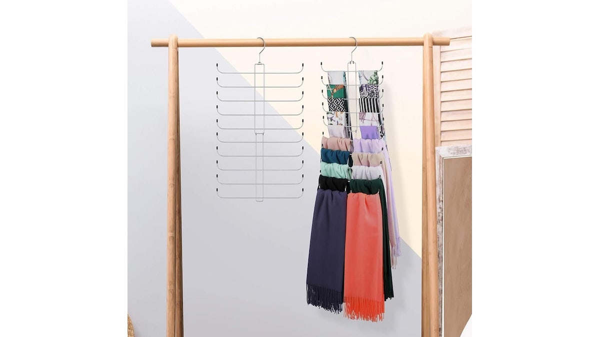 Store your entire scarf collection without creases or clutter.