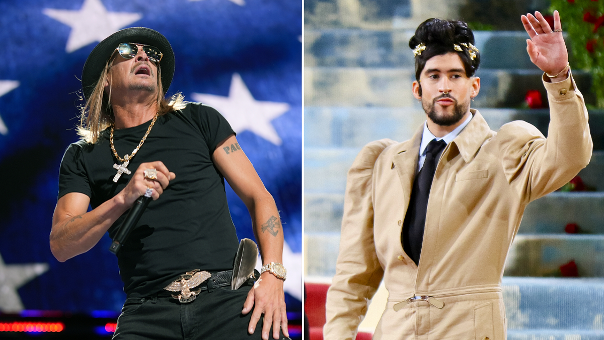 A split of Kid Rock and Bad Bunny