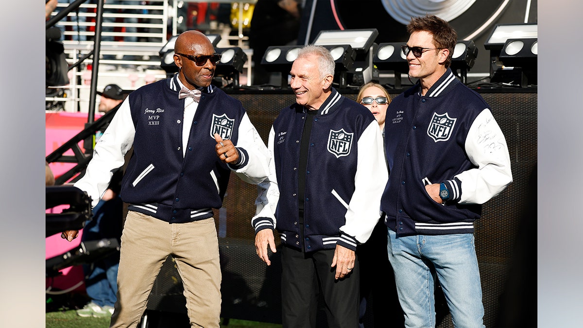 Jerry Rice, Joe Montana and Tom Brady in the Super Bowl.