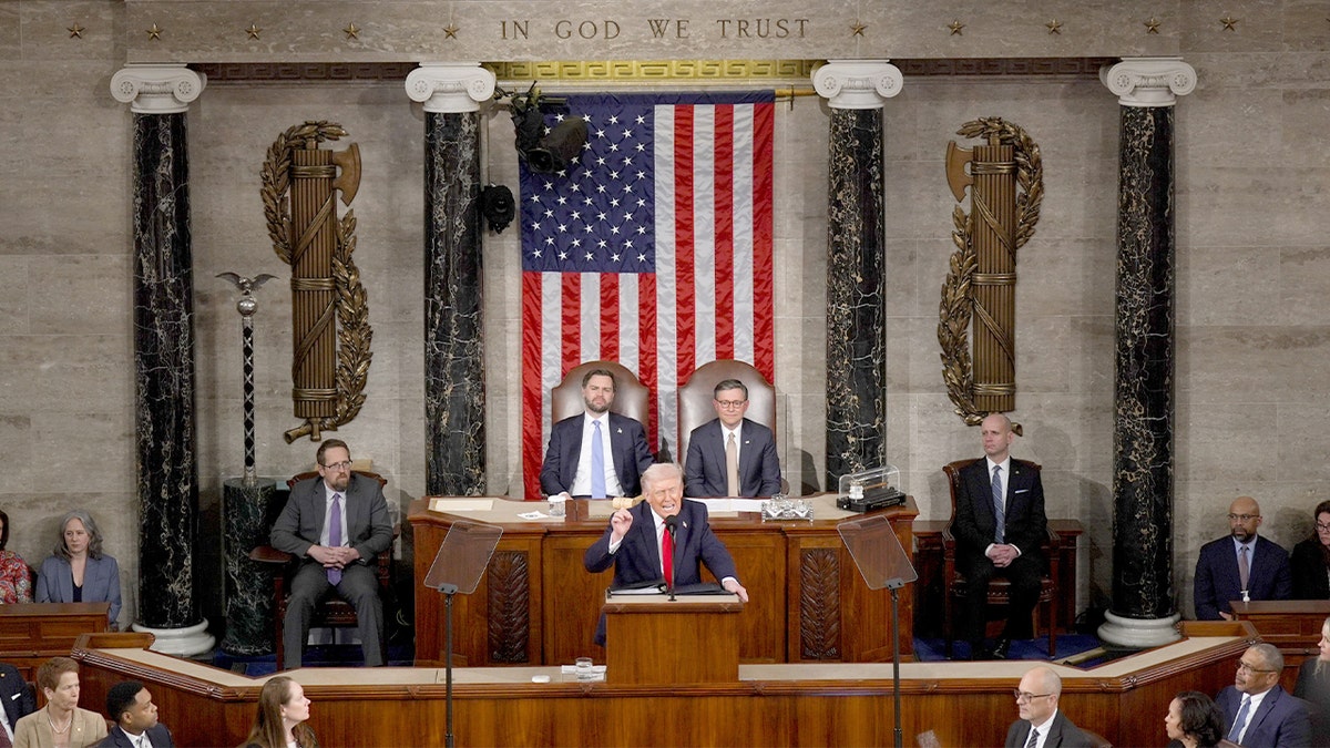 President Donald Trump delivers his annual address to Congress.