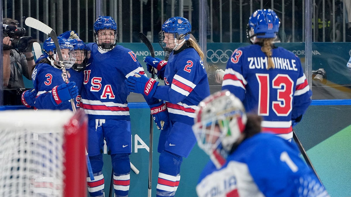 United States players celebrate