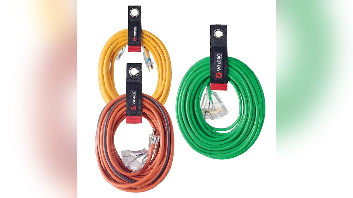 Store cords and hoses with this fast Velcro system.