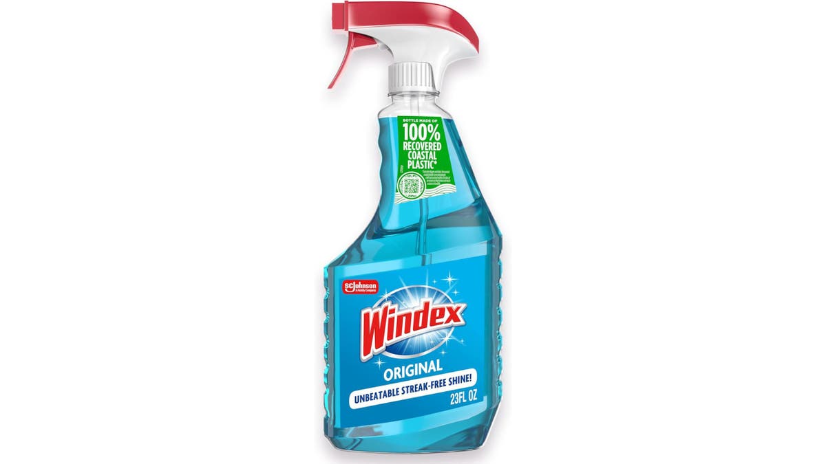 Windex glass cleaner removes handprints, streaks and more.