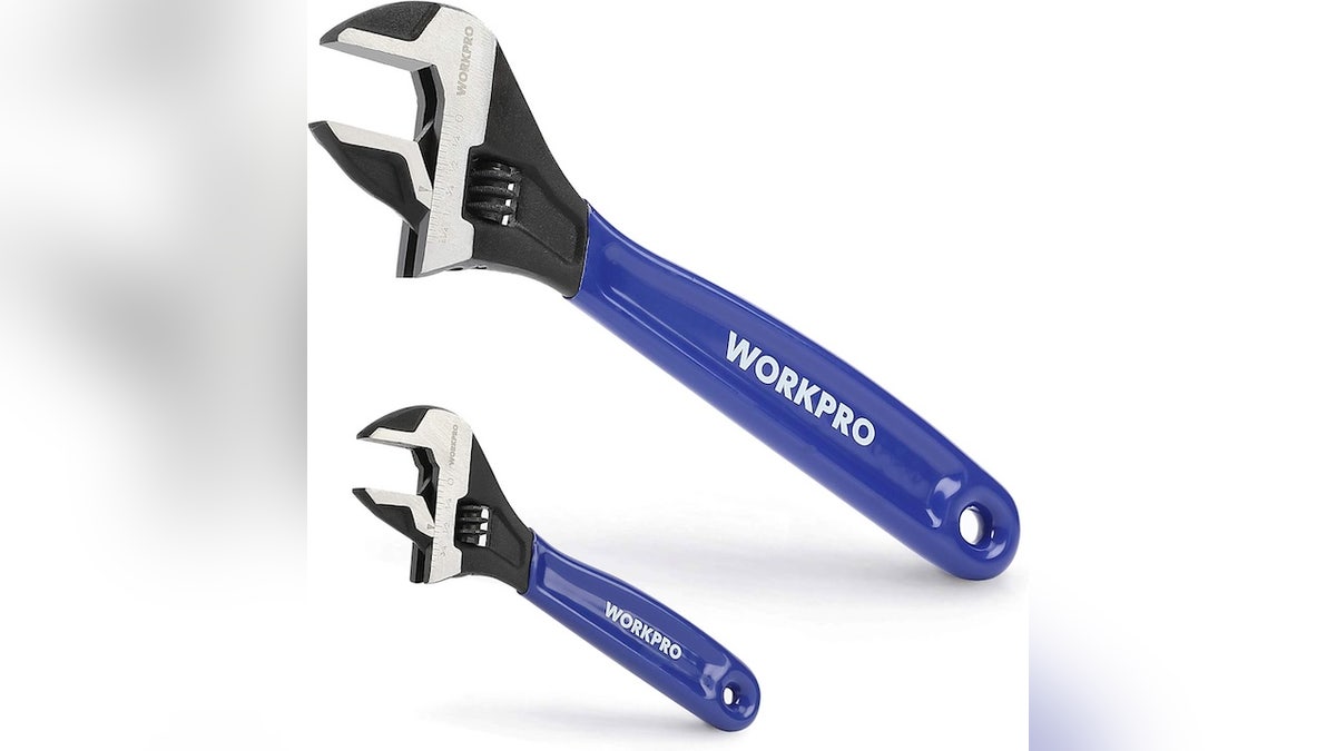 Loosen and tighten nuts and bolts with an adjustable wrench.