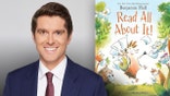 Split image Fox News Sr Correspondent Benjamin Hall and book cover