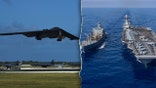 B-2 bomber and Ford carrier