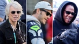 Jon Bon Jovi, Chris Pratt and Jay-Z at Super Bowl LX.