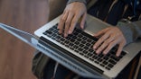 Woman typing