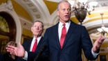 Senate Majority Leader John Thune, R-S.D., and Senate Majority Whip John Barrasso, R-Wyo.