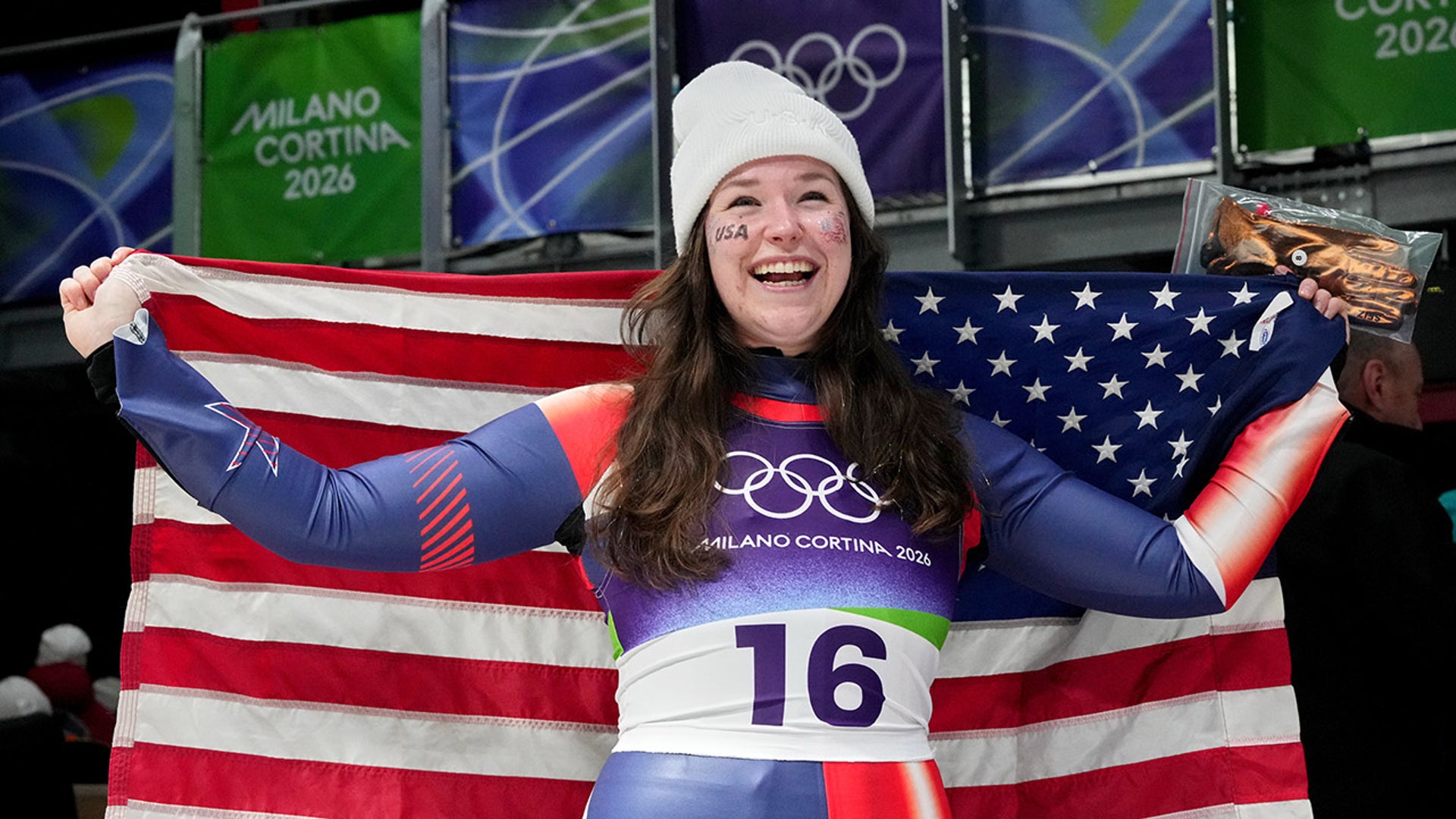 Ashley Farquharson celebrates