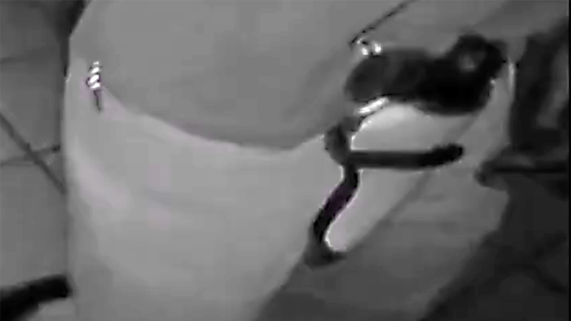 A view from a doorbell camera showing an armed individual outside the residence of Nancy Guthrie in Tucson, Arizona