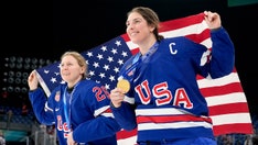 USA women's hockey sings national anthem arm in arm after Olympic gold medal win: 'The best part'