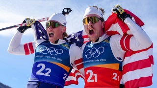 Team USA picks up silver medal in cross-country skiing team sprint at Winter Olympics