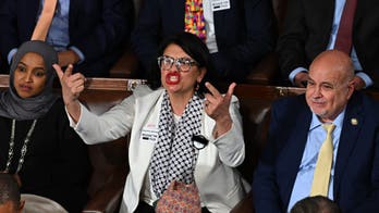 'Squad' member wears 'F--- ICE' pin on House floor during Trump address