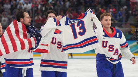 Team USA men's hockey honors Johnny Gaudreau after winning Olympic gold