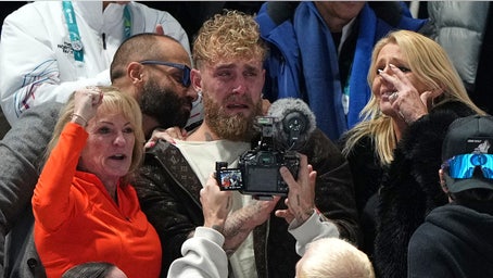 Jake Paul breaks down in tears as fiancée Jutta Leerdam shatters Olympic speedskating record